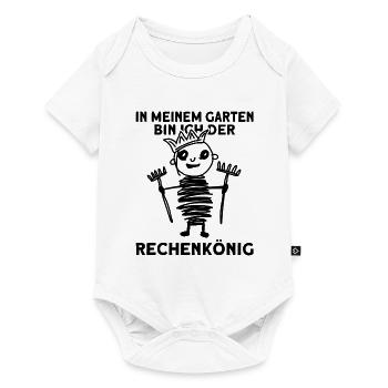 Garten Gärtner Rechen Rechenkönig - Baby Premium Kurzarmbody - Weiß - Vorne