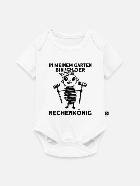 Garten Gärtner Rechen Rechenkönig - Baby Premium Kurzarmbody - Weiß