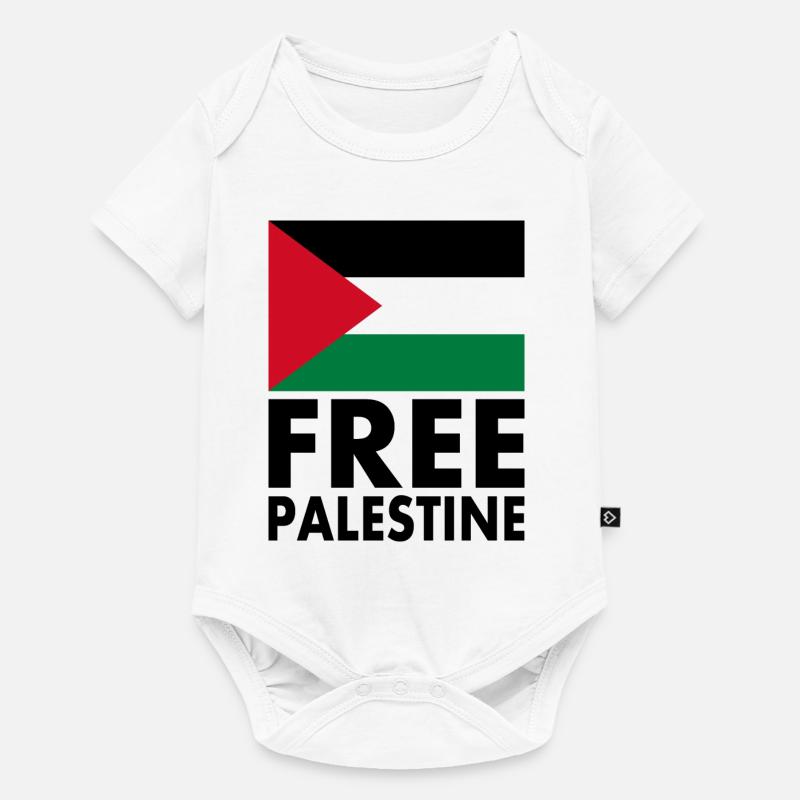 Free palestine - Body Premium a maniche corte per neonati  - bianco