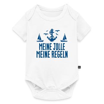 Meine Jolle Meine Regeln | Segler | Segel T-Shirt - Baby Premium Kurzarmbody - Weiß - Vorne