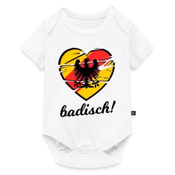 Ein Herz für Badische - Baby Premium Kurzarmbody - Weiß - Vorne