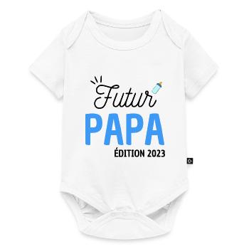 Futur papa édition 2023 - Body à manches courtes Premium Bébé - blanc - Devant
