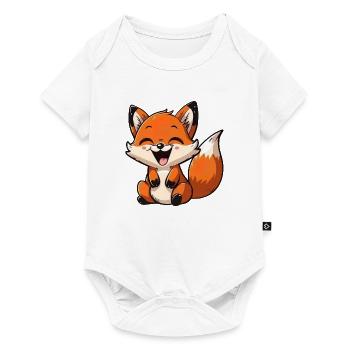 Renard Animaux de la forêt Protection de l’environnement Nature Animal Enfant Bébé - Body à manches courtes Premium Bébé - blanc - Devant