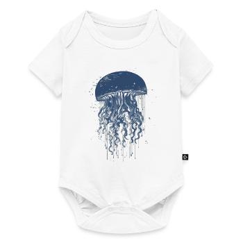 Qualle - Baby Premium Kurzarmbody - Weiß - Vorne