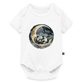 Sleeping Panda Bears - Mouth Sleep Shirt Animal - Baby Premium short-sleeve bodysuit - white - Front