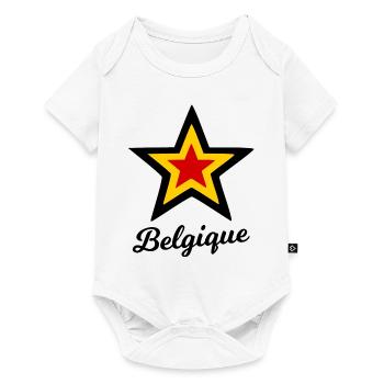 Chez soi en Belgique - Body à manches courtes Premium Bébé - blanc - Devant