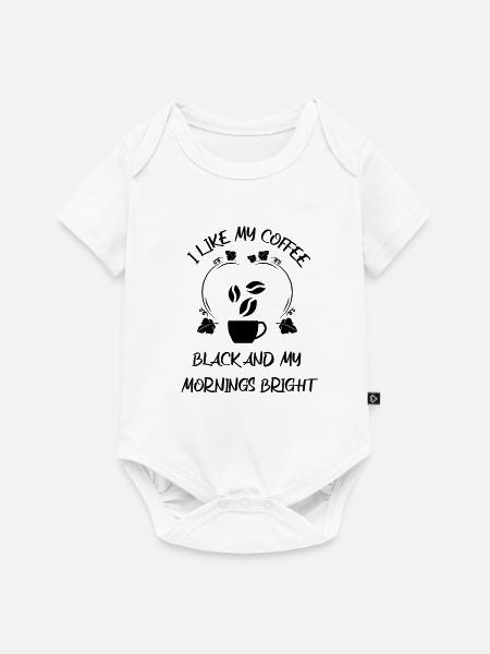 Kaffee Espresso Käffchen - Baby Premium Kurzarmbody - Weiß
