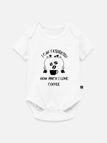 Kaffee Espresso Käffchen - Baby Premium Kurzarmbody - Weiß