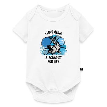 Aquarium Aquarianer Fische Zierfische Aquaristik - Baby Premium Kurzarmbody - Weiß - Vorne