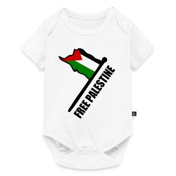 Free palestine - Body à manches courtes Premium Bébé - blanc - Devant