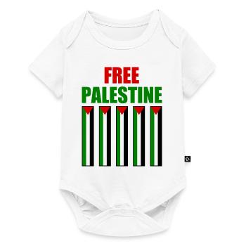 Free palestine - Body à manches courtes Premium Bébé - blanc - Devant