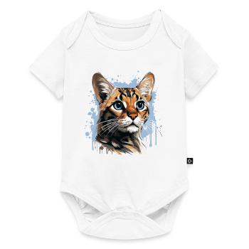 Bengal Cat - Baby Premium short-sleeve bodysuit - white - Front