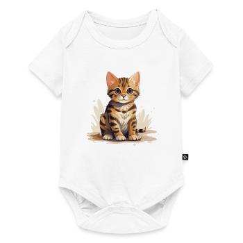 Bengal Cat - Baby Premium short-sleeve bodysuit - white - Front