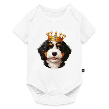 Couronne de chien Bernedoodle - Body à manches courtes Premium Bébé - blanc - Devant