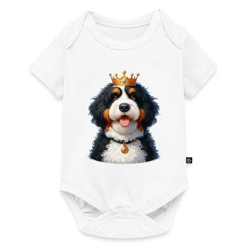 Couronne de chien Bernedoodle - Body à manches courtes Premium Bébé - blanc - Devant