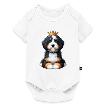 Couronne de chien Bernedoodle - Body à manches courtes Premium Bébé - blanc - Devant