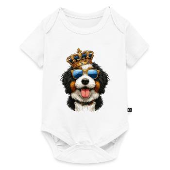 Couronne de chien Bernedoodle - Body à manches courtes Premium Bébé - blanc - Devant