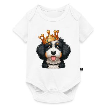Couronne de chien Bernedoodle - Body à manches courtes Premium Bébé - blanc - Devant
