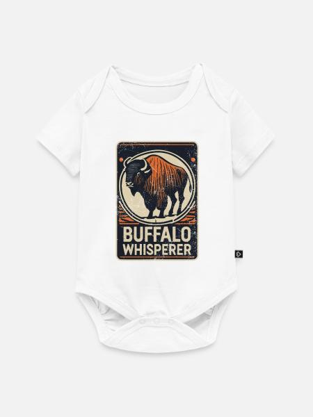 Buffalo Whisperer - Baby Premium Kurzarmbody - Weiß