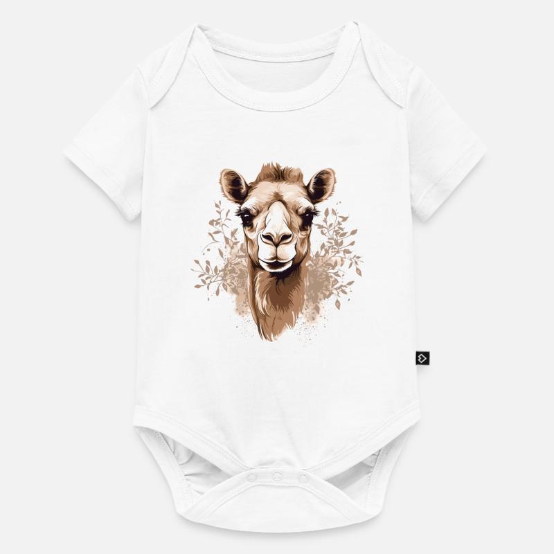Kamel Kamelkopf - Baby Premium Kurzarmbody - Weiß