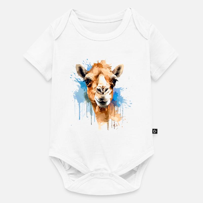 Kamel Kamelkopf - Baby Premium Kurzarmbody - Weiß