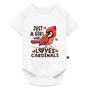 Juste une fille qui aime les cardinaux Cardinal rouge Oiseau cardinal - Body à manches courtes Premium Bébé - blanc - Devant