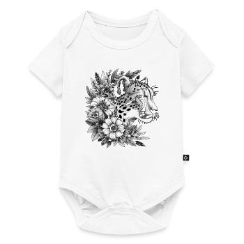 Cheetah Cheetah Flowers - Baby Premium short-sleeve bodysuit - white - Front