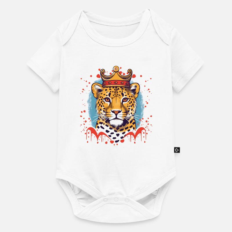 Gepard Guépard - Body à manches courtes Premium Bébé - blanc