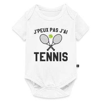 Je Peux Pas J'ai Tennis Cadeau Joueur De Tennis - Body à manches courtes Premium Bébé - blanc - Devant