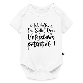 unfassbares potential achtsamkeit motivation - Baby Premium Kurzarmbody - Weiß - Vorne