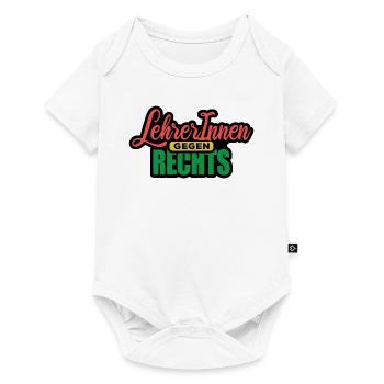 LehrerInnen gegen rechts Gegen Rechts, gegen Hetze - Baby Premium Kurzarmbody - Weiß - Vorne