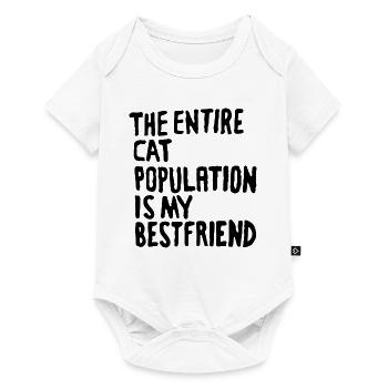 la population entière de chat est ma citation bestfriend - Body à manches courtes Premium Bébé - blanc - Devant