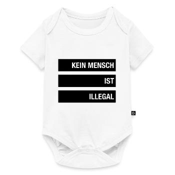 No human being is illegal anti-racism - Baby Premium short-sleeve bodysuit - white - Front