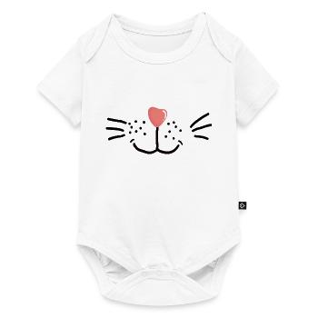 Face mask cat mask respiratory mask mouth guard - Baby Premium short-sleeve bodysuit - white - Front