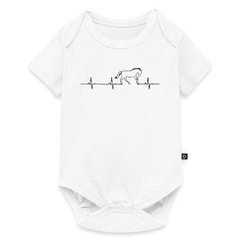 Horse Rhythm Cardiac Riding - Baby Premium short-sleeve bodysuit - white - Front