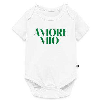 AMORE MIO MY LOVE green gift quote idea - Baby Premium short-sleeve bodysuit - white - Front