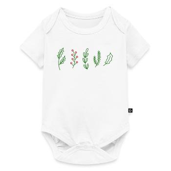 Vintage Winter Plants Doodle - Baby Premium short-sleeve bodysuit - white - Front