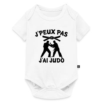 je peux pas j'ai judo - Body à manches courtes Premium Bébé - blanc - Devant