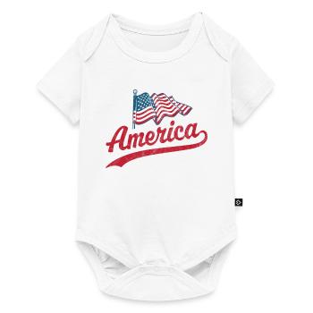 America Flag - Baby Premium short-sleeve bodysuit - white - Front
