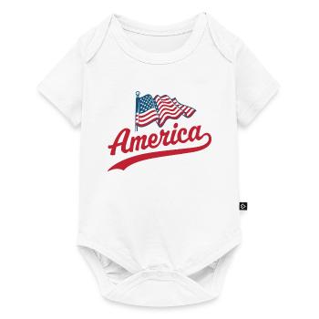 America Flag - Baby Premium short-sleeve bodysuit - white - Front