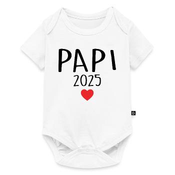 papa - futur papa 2025 - Body à manches courtes Premium Bébé - blanc - Devant