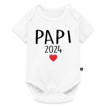 papa - futur papa 2024 - Body à manches courtes Premium Bébé - blanc - Devant