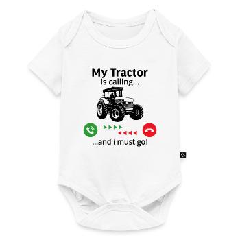 My tractor is calling and i must Go t shirt farmer - Baby Premium short-sleeve bodysuit - white - Front