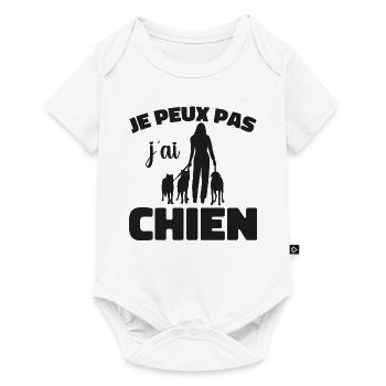 I can't, I have dogs - Baby Premium short-sleeve bodysuit - white - Front