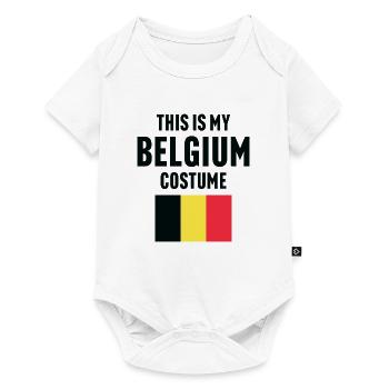 C’est mon costume de Belgique - Body à manches courtes Premium Bébé - blanc - Devant