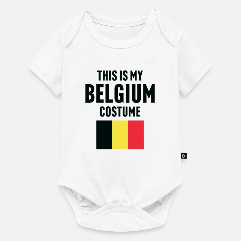 C’est mon costume de Belgique - Body à manches courtes Premium Bébé - blanc