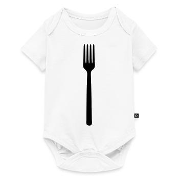 fork hungry - Baby Premium short-sleeve bodysuit - white - Front