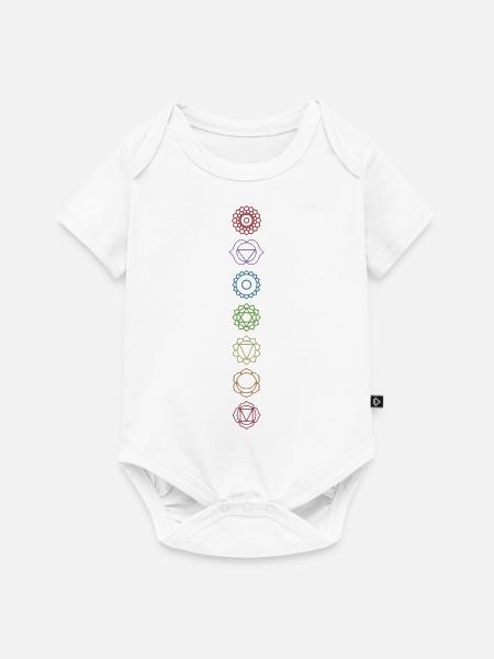 Chakras - Baby Premium Kurzarmbody - Weiß
