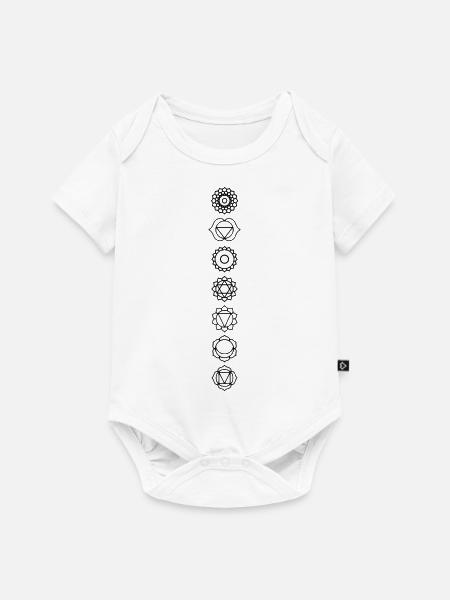 Chakras - Baby Premium Kurzarmbody - Weiß