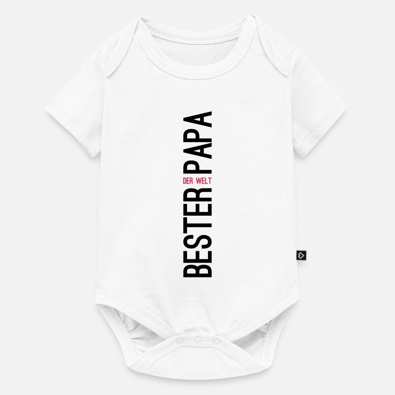 Bester Papa der Welt Geschenk - Baby Premium Kurzarmbody - Weiß